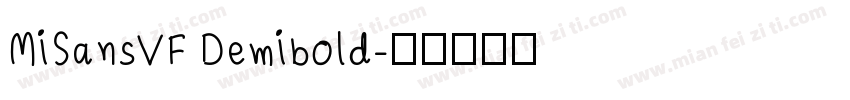 MiSansVF Demibold字体转换